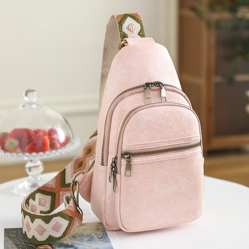 Wholesale PU Retro Crossbody Chest Bag